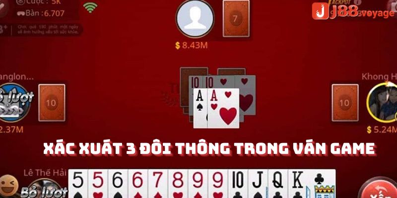 Xác xuất ba đôi thông trong ván game